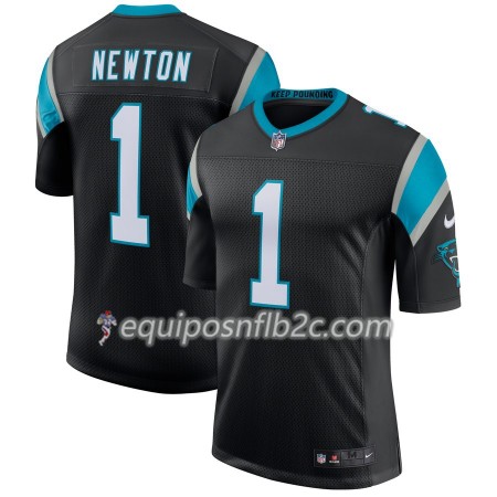 Camiseta Hombre NFL Carolina Panthers Cam Newton 1 Nike Negro